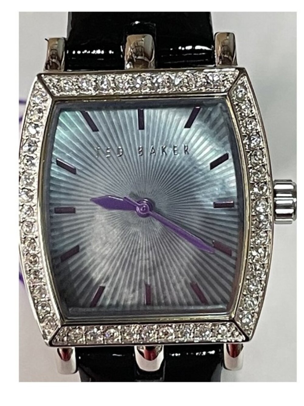 Ted Baker Women's Maliki Patent Black Croc Effect Strap Watch